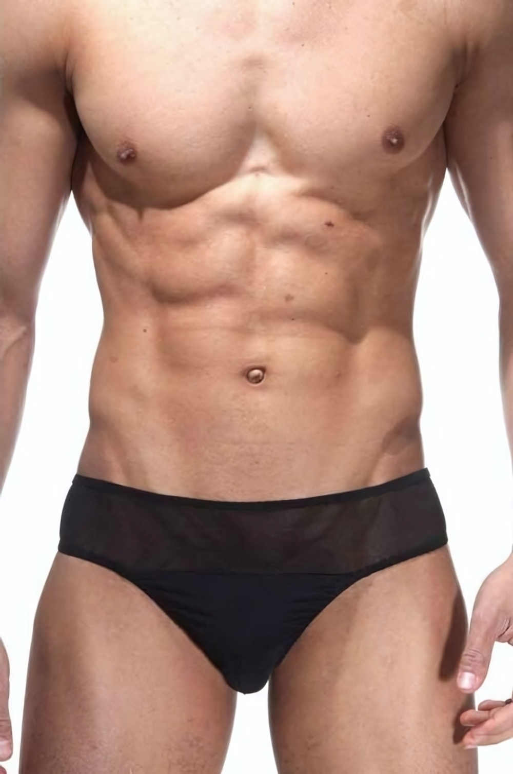 Мужские трусы-тонги с низкой посадкой (Размер: S-M) (Цвет: черный)