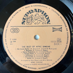 Винтажная виниловая пластинка LP Afric Simone The Best Of (Чехословакия 1984) Hafanana