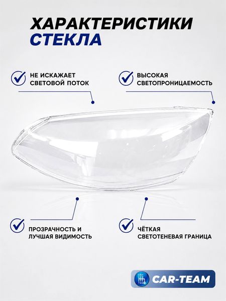 Стекло фары (поликарбонат) Лада Калина 2, левое (2192/94-3711071-15)