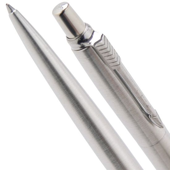 Шариковая ручка Parker Jotter Steel K61, цвет: Steel CT, стержень: Mblue, S0705560