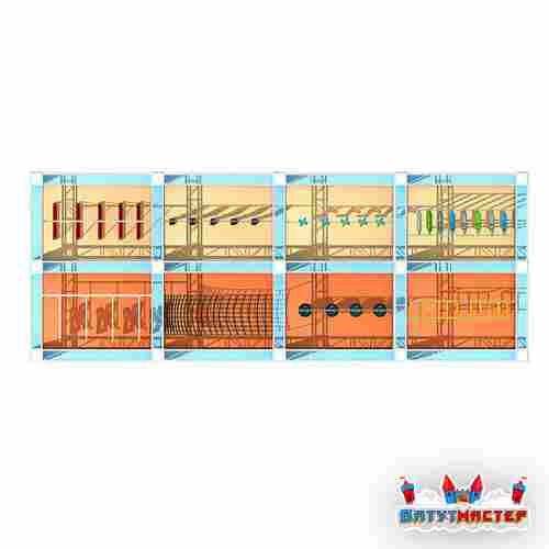 Развлекательный парк ниндзя «Мир воинов», 14×7×3,5 м