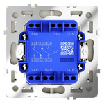 Проходной переключатель встраиваемый VOLTUM S70 двухклавишный 10А, (сталь)