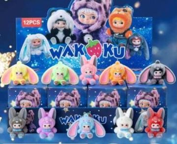 Брелок сюрприз Вакуку с ушками в синей коробочке в ассорт. 4см