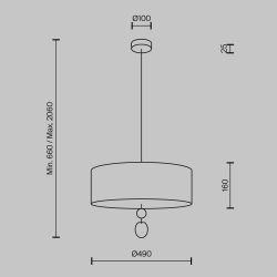 Светильник подвесной Maytoni   MOD437PL-05B