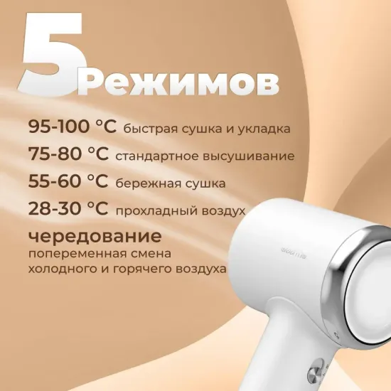 Фен для волос DEM-CF50W (белый)