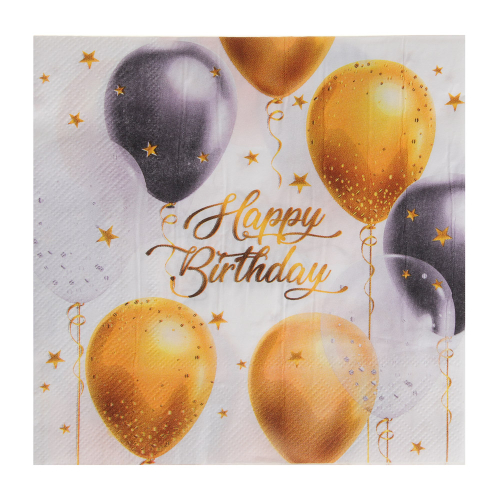 Набор салфеток бумажных тм Fntastic, 12 шт Happy birthday! 33x33 см