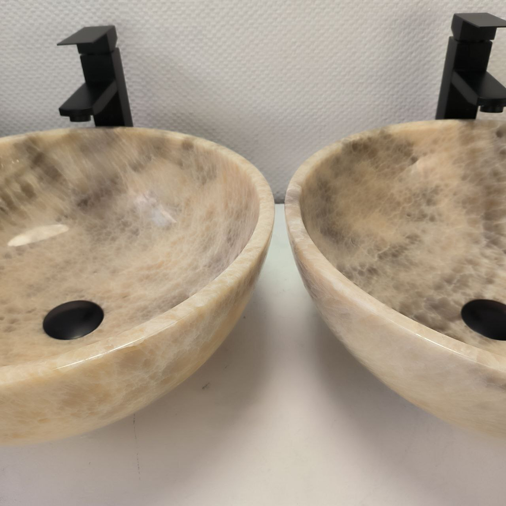 Раковина из оникса ПАРА! Bowl Grey TinLip BO-62977 45*45*17 42