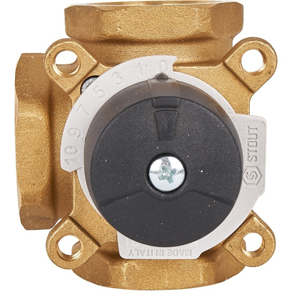 STOUT трехходовой смесительный клапан 1 1/4" ВР KVs 15