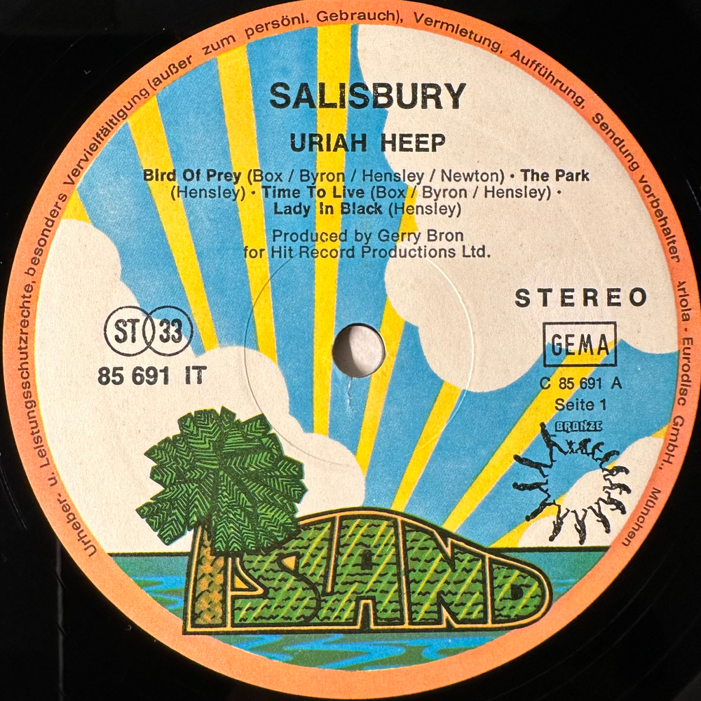 Uriah Heep ‎– Salisbury (Германия 1971г.)