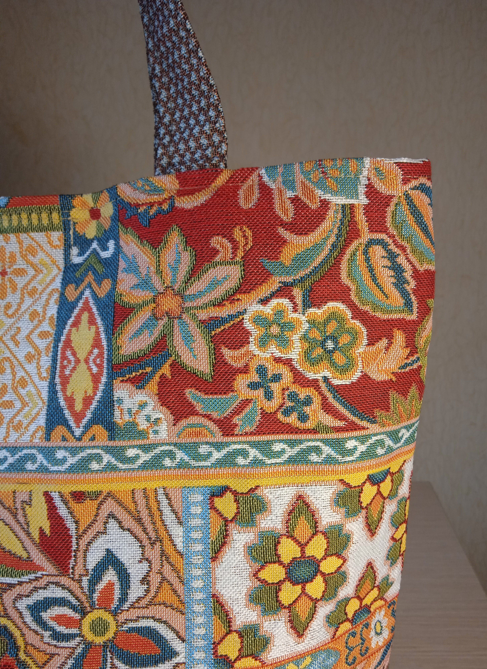 Гобеленовая сумка Пэчворк (39х39х12)