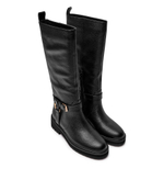 Кожаные офицерские сапоги TWINSET - черный(242TGT172)