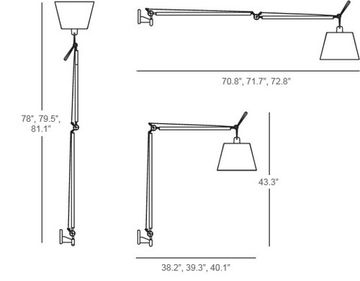 бра Artemide Tolomeo mega wall lamp