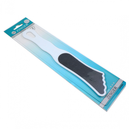 Zinger Тёрка педикюрная двусторонняя абразивная / Classic RA-14, 100/180 грит, белый
