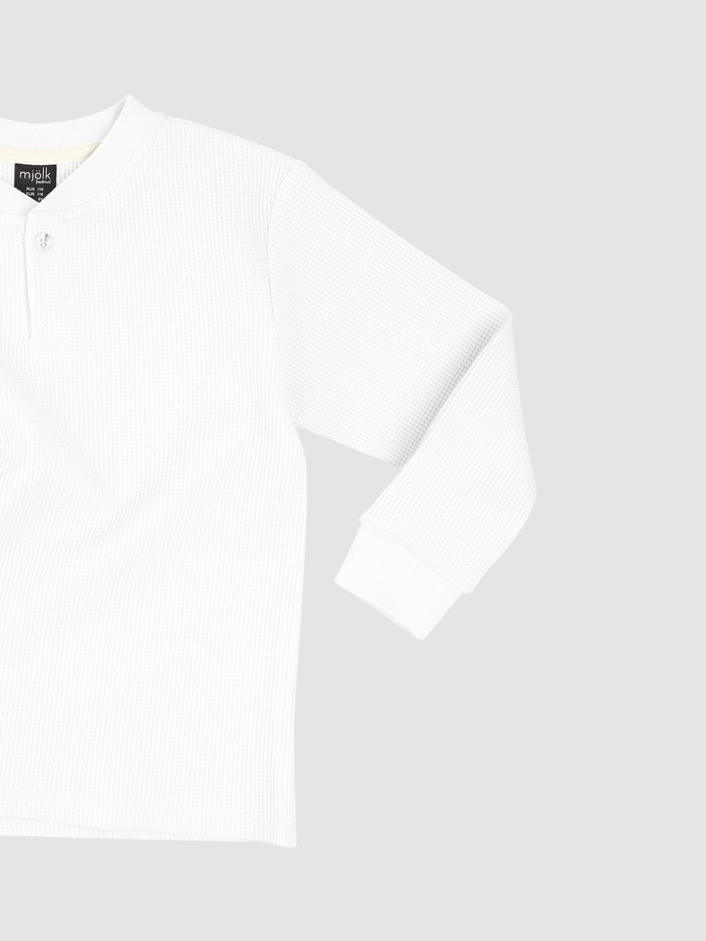 Лонгслив с застёжкой-планкой Mjölk White, уценка