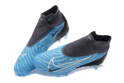 Бутсы Nike Phantom GX Elite FG (Черный+голубой)