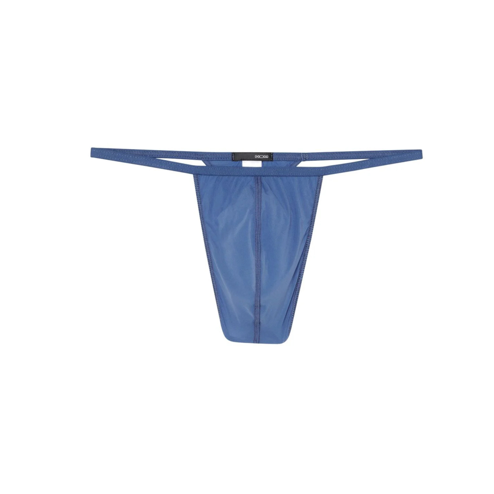 Мужские трусы стринги синие HOM PLUME G-String 359931_4000CG