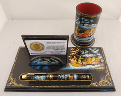 Набор письменный настольный "Тройка. Палех"