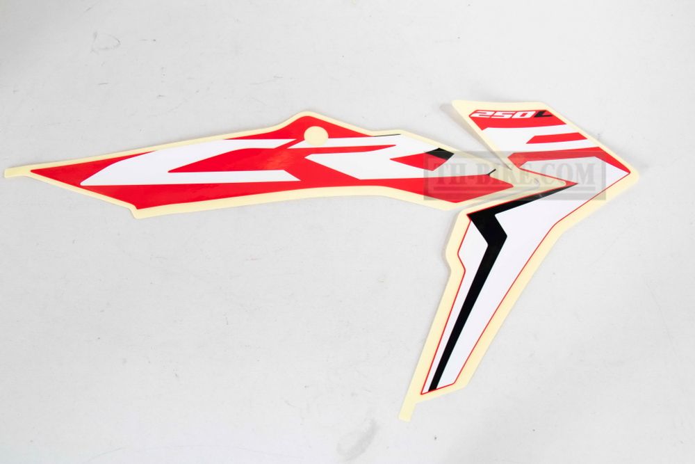 86191-KZZ-D10ZA. STRIPE, R. FR. SHROUD *TYPE1*. Honda CRF250L-M original decal on the radiator shroud