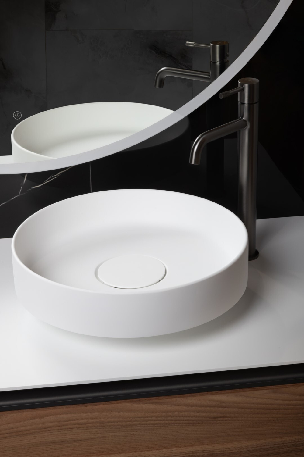 Boheme Раковина накладная Corian 400*130 Matt White