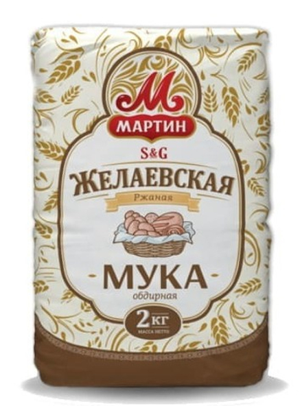 Мука ржаная "Желаевская" 2кг. Мартин
