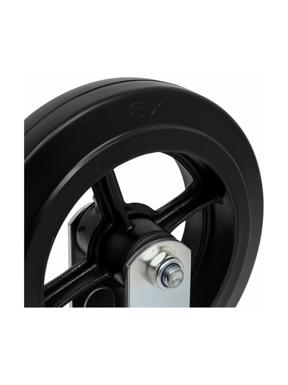 Колесо промышленное неповоротное с подшипником 200мм резина/чугун Gigant G-04-09-34