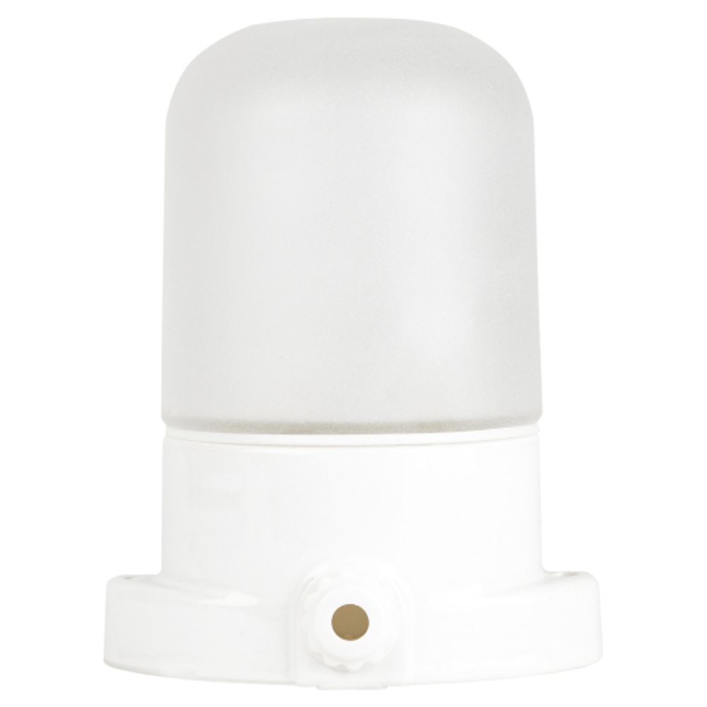 Светильник ЭРА НББ 02-60-001 для бани и сауны керамика/стекло прямой IP54 E27 max 60Вт белый НПБ400 термостойкий