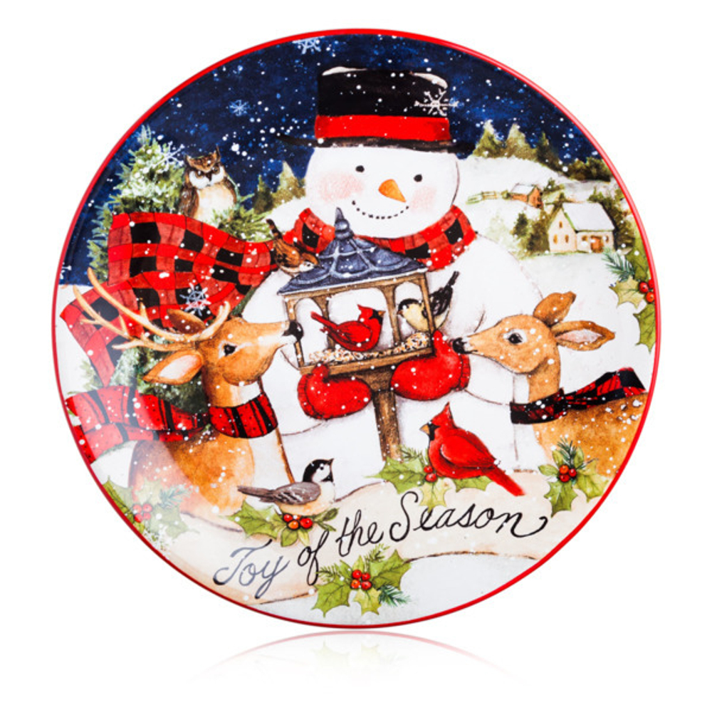 Тарелка закусочная 23см Certified Int. Магия Рождества Снеговик
