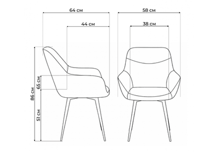 Стул на металлокаркасе Woodville Флюид светло-серый (zd 960), черный