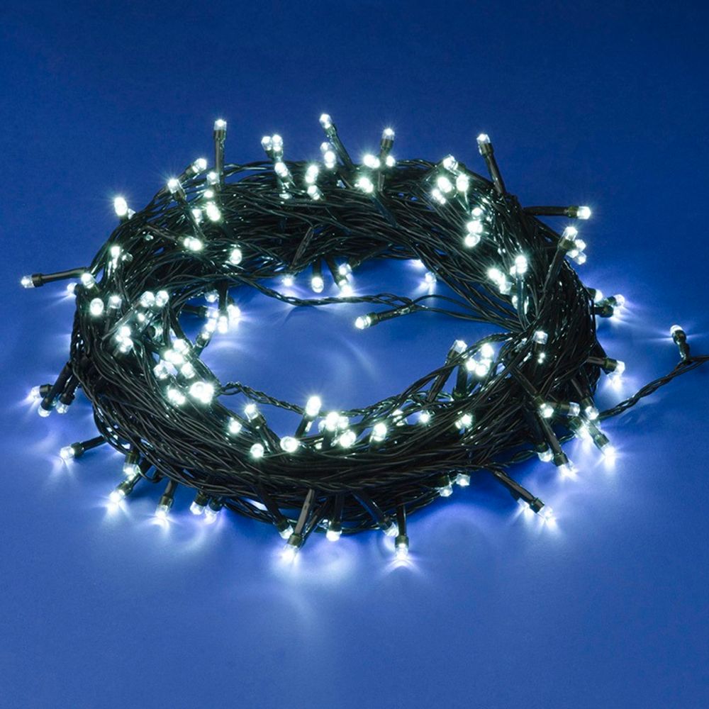 ULD-S1000-100-DGA WHITE IP20 Гирлянда светодиодная. 10м. 100 светодиодов. Белый свет. Провод зеленый. ТМ Uniel