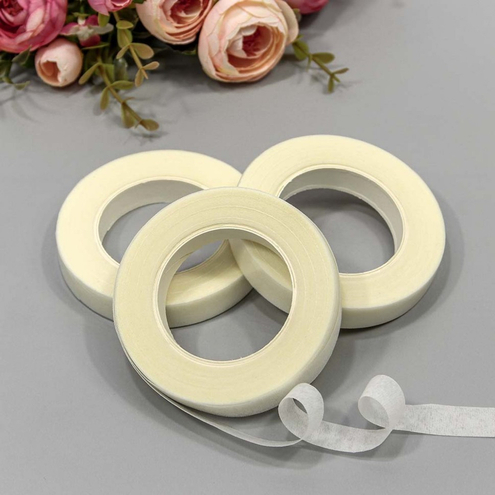 Лента Тейп 1,2см х 28м Для цветов Набор 3шт (Белый)