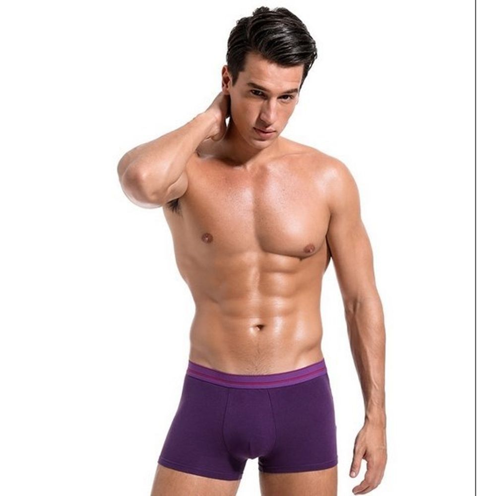Мужские трусы боксеры фиолетовые ROMEO ROSSI 6084-5