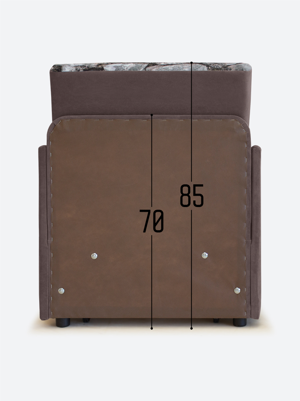 Кресло-кровать "Миник" с подлокотниками, купон Тигр