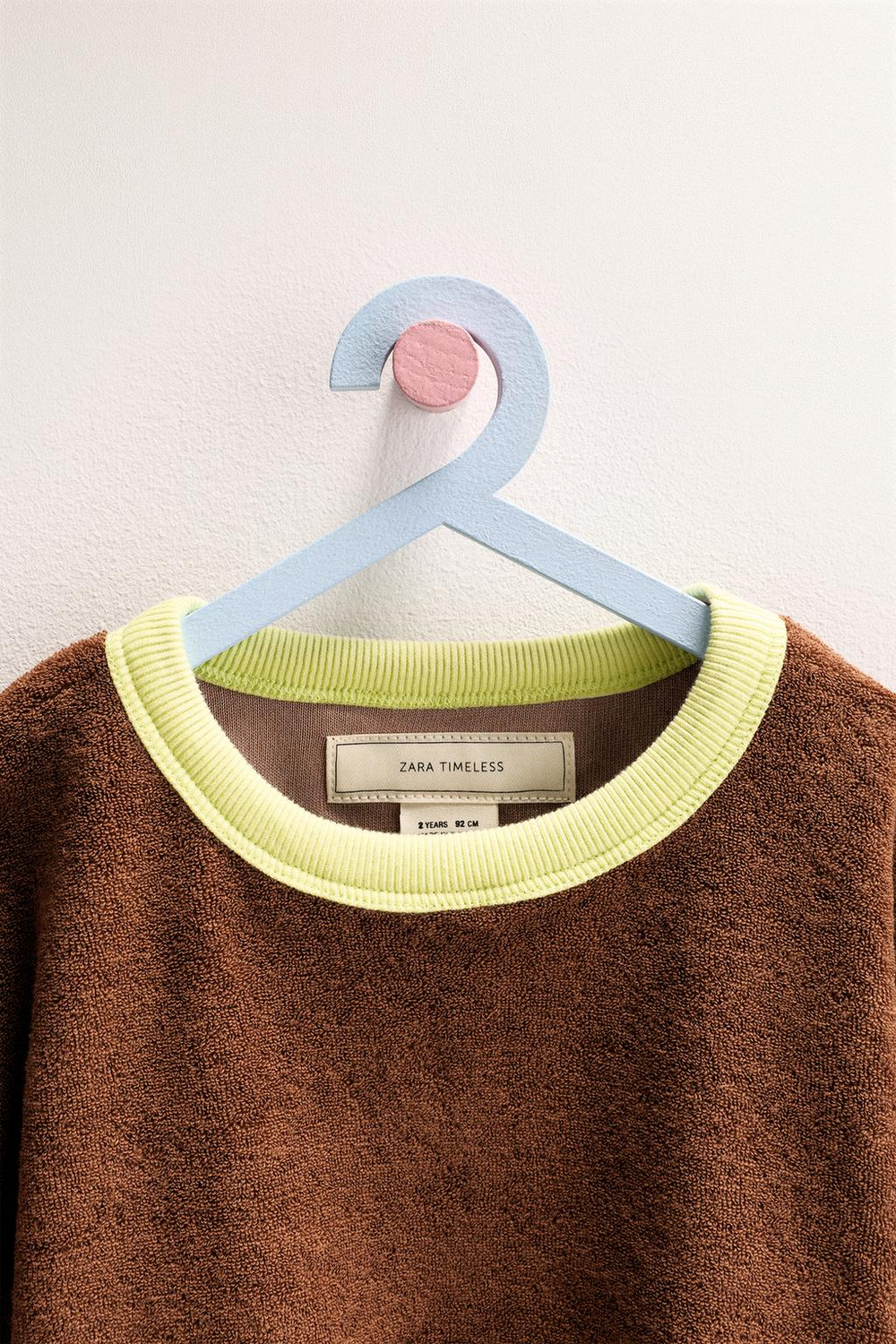 ZARA TIMELESS ФУТБОЛКА ИЗ МАХРОВОЙ ТКАНИ, ШОКОЛАДНЫЙ