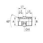 Штуцер FC BSP 1/4 - NPT 3/8