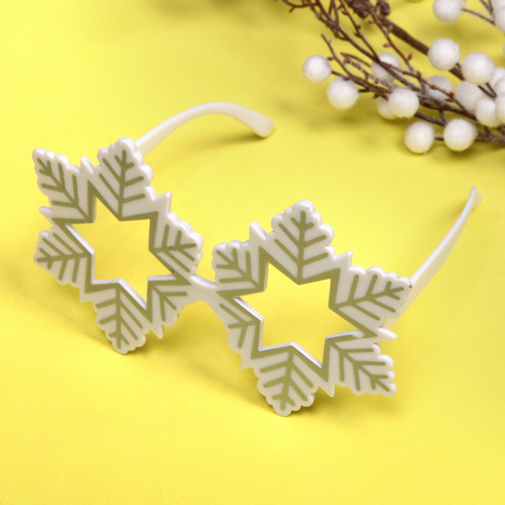 Очки карнавальные «Снегопад», белый