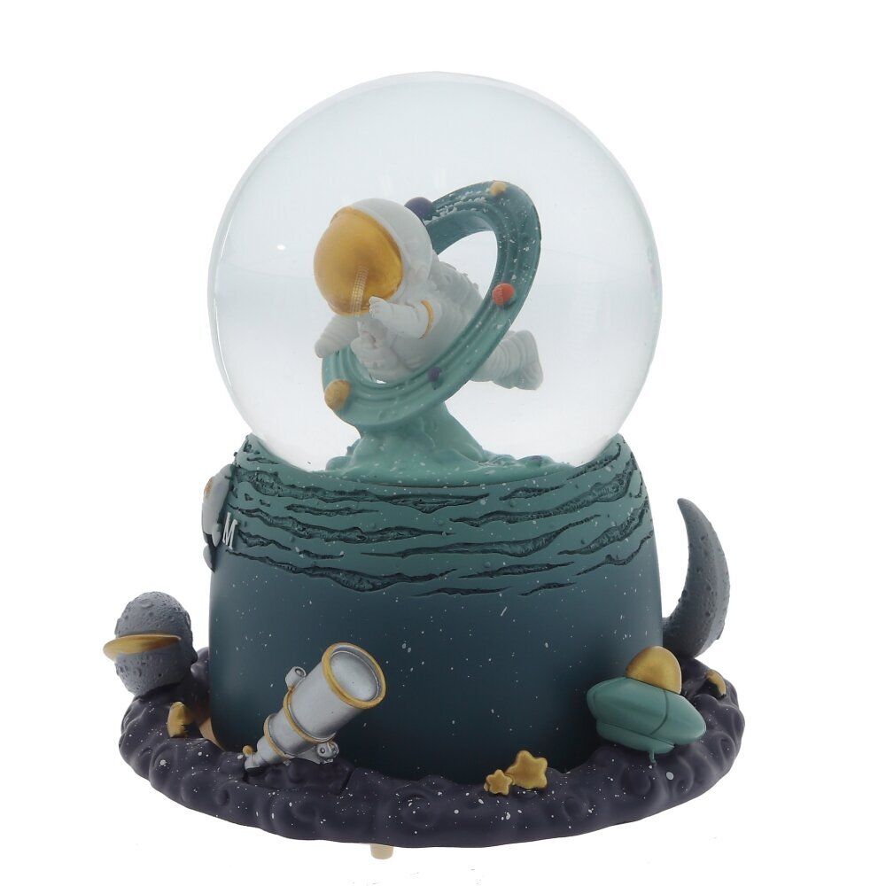 GAEM Фигурка декор "Космонавт" в стекл шаре (муз, подсвет, вьюга, движ, 3xAAA н/п), D10, L15 W15 H16,5 см