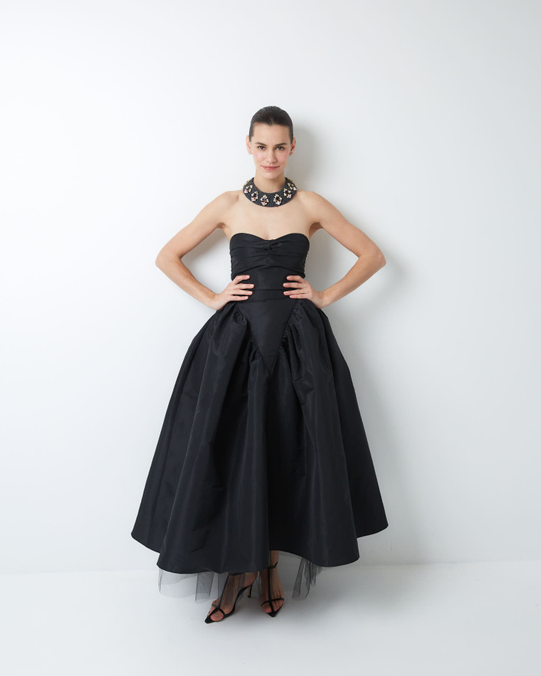 Юбка из тафты черный