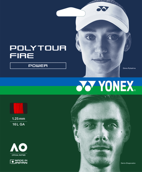 Теннисная струна Yonex Polytour Fire Red - 1.25 Set (12 м), арт. PTGF125-001