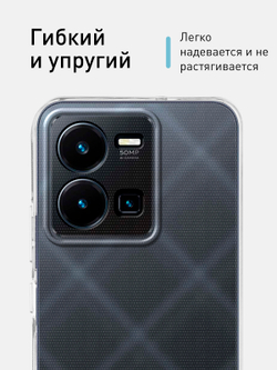 Чехол ROSCO для Vivo Y35 оптом (арт. VV-Y35-TPU-01-TRANSPARENT)
