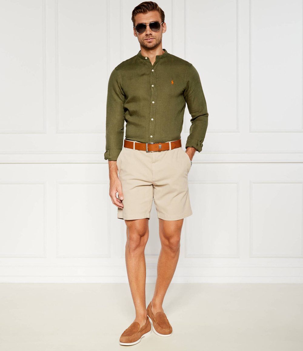 Льняная рубашка POLO RALPH LAUREN - хаки(710906946)