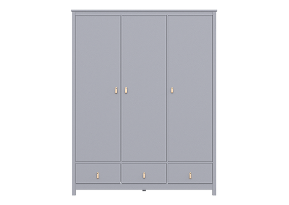 Шкаф Wood 3-х створчатый (серый)