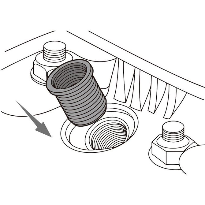 KING TONY (11305SQ) Набор для восстановления резьбы свечей зажигания в ГБЦ М14 х 1.25