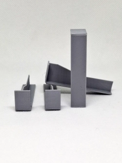 Соединитель для плинтуса 58*16 мм, стык (серый)- 4 шт.