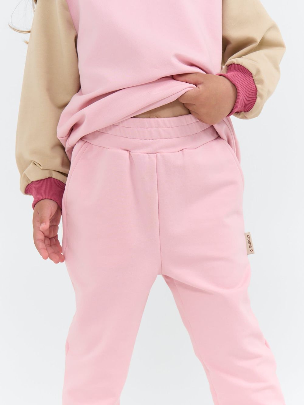 Джоггеры облегченные "Розовый зефир" с карманами