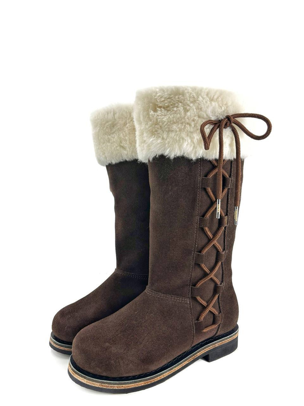 Унты женские из замши и натуральной овчины