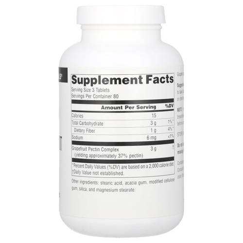 Source Naturals, Грейпфрутовый пектин, 240 таблеток (333 мг в каждой таблетке)