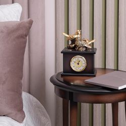 Часы Птички Терра Дуэт Орех Бронза