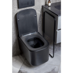 Унитаз подвесной Boheme Mane 970-SET-B, черный матовый с крышкой-сиденьем с микролифтом