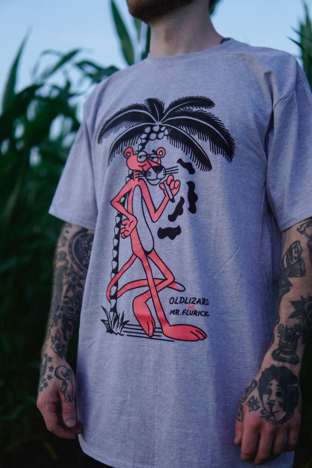 Футболка Old Lizard Pink Panther Серая
