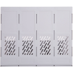 Лоток вертикальный DELI, 4 отделения, серый